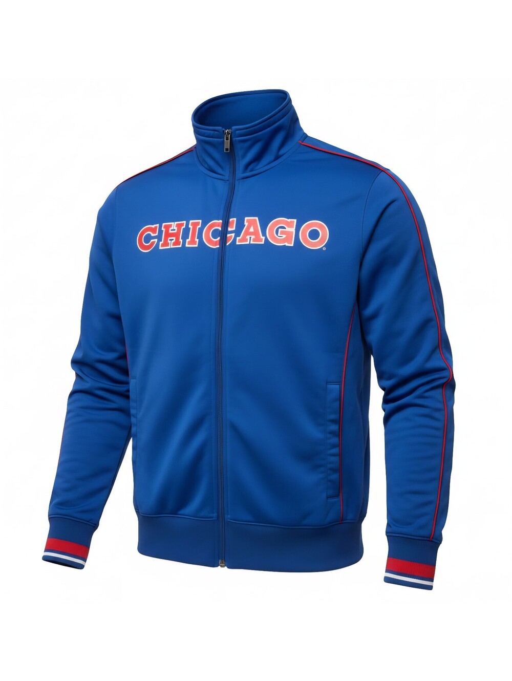 VTG Nike Sportswear Chicago Cubs MLB Full Zip Track Jacket Blue Men's Size M